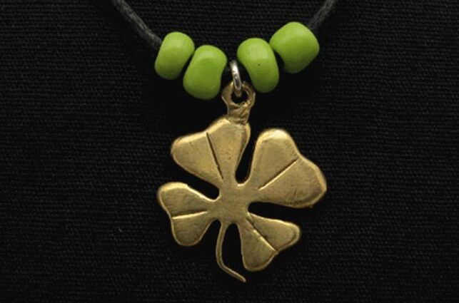 The four-leaf clover is a popular lucky charm. 